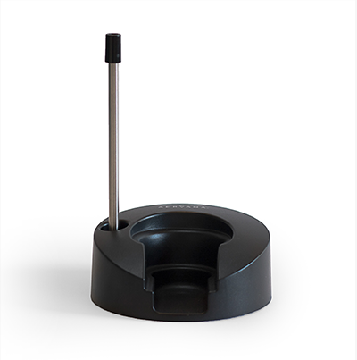 Our Accessory Kit comes with a countertop stand and stainless-steel tube set.